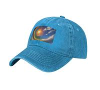 POEZJZW Sun High in The Sky - Gorra de béisbol ajustable para cola de caballo, estilo vintage, para gimnasio, para mujeres, hombres y mujeres, color negro, azul, Talla única