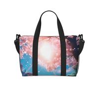 Poezjzw Sunshine Under The Trees - Bolsa de viaje para equipaje de mano, resistente al agua, para fin de semana y noche, plegable, Negro -, Talla única