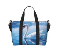 Poezjzw Swan In Lake - Bolsa de viaje para equipaje de mano, resistente al agua, para fin de semana y noche, plegable, Negro -, Talla única