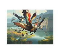 POEZJZW The Birds Are Dancing. Manta de franela con patrón de 50 x 40 pulgadas, para sofá, cama, noche de cine, campamento y viajes