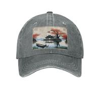 POEZJZW The Four Seasons of Pattern - Gorra de béisbol ajustable para hombre y mujer, unisex, color negro, gris, Talla única