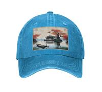POEZJZW The Four Seasons of Pattern - Gorra de béisbol ajustable para hombre y mujer, unisex, color negro, azul, Talla única