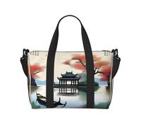 Poezjzw The Four Seasons Of Travel Duffle Bag Weekender Carry On Tote Bags for Women Hospital Bags for Labor and Delivery Overnight Luggage Bag, Black, One Size, Negro, One Size