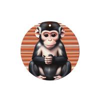 Poezjzw The Silent Monkey - Ambientadores para coche, 4 unidades, forma redonda, para colgar, aromaterapia, ambientadores perfumados para dormitorio y baño