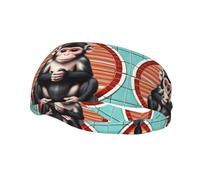 Poezjzw The Silent Monkey - Diademas atléticas para béisbol, baloncesto, fútbol, transpirable, elástica, para deportes, correr, ejercicio