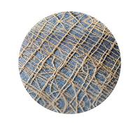 POEZJZW Tiny Threads - Alfombrilla redonda para ratón, bonita alfombrilla de ratón, base de goma antideslizante con borde cosido, tamaño pequeño de 7.9 x 7.9 pulgadas