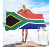 POEZJZW Toalla de playa ligera con patrón de bandera de Sudáfrica, 27.5 x 55 pulgadas, toallas de viaje, piscina, yoga, gimnasio, camping, mujeres y hombres, esenciales para la playa