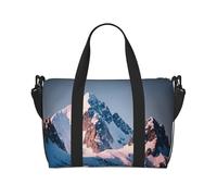 Poezjzw Top Of The Snowy Mountain - Bolsa de viaje para fin de semana, bolsas de mano de mano para mujer, bolsas de hospital para trabajo de parto y parto, bolsa de equipaje nocturna, color negro,