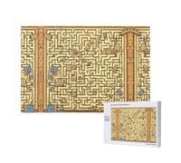 Poezjzw Treasure Maze - Rompecabezas clásico para adultos, 1000 piezas, rompecabezas de madera moderno para decoración del hogar, juego intelectual, 75 x 50 cm