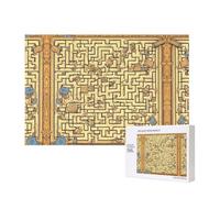 Poezjzw Treasure Maze - Rompecabezas clásico para adultos, 300 piezas, rompecabezas de madera moderno para decoración del hogar, juego intelectual, 40 x 28 cm