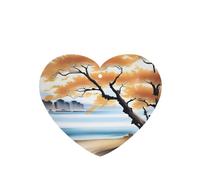 Poezjzw Tree At The Water'S Edge - Ambientadores para coche, 6 unidades, en forma de corazón, para colgar, aromaterapia, ambientadores perfumados para dormitorio, armario, zapatos
