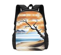 POEZJZW Tree At The Water'S Edge - Mochila para laptop con diseño de árbol en el borde del agua, mochilas de moda, para enfermeras, viajes, escuela, libros, mochilas casuales