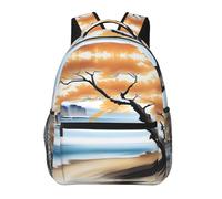 POEZJZW Tree At The Water'S Edge - Mochila para laptop con diseño de árbol en el borde del agua, mochilas de moda, para enfermeras, viajes, escuela, libros, mochilas casuales