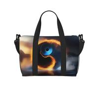 Poezjzw Water And Fire - Bolsa de viaje de Tai Chi para fin de semana, bolsas de mano de mano para mujeres, bolsas de hospital para trabajo de parto y parto, bolsa de equipaje nocturna, color negro,