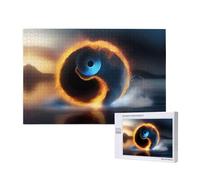 Poezjzw Water And Fire Tai Chi Classic - Rompecabezas de madera de 1000 piezas, decoración moderna del hogar, juego intelectual, 75 x 50 cm