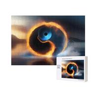 Poezjzw Water And Fire Tai Chi Classic - Rompecabezas de madera de 300 piezas para decoración del hogar, juego intelectual de 28 x 40 cm