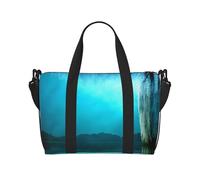 Poezjzw Waterfront Willow - Bolsa de viaje para fin de semana, bolsas de mano de mano para mujer, bolsas de hospital para trabajo de parto y parto, bolsa de equipaje nocturna, color negro, talla