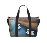 Poezjzw White Swan - Bolsa de viaje para natación, fin de semana, bolsas de mano de mano de obra para mujeres, bolsas de hospital para trabajo de parto y parto, bolsa de equipaje nocturna, color