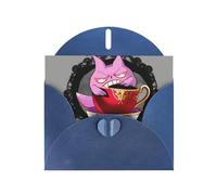POEZJZW Wicked Fantasy - Tarjetas de Navidad de papel perlado, con sobres azules, tarjetas de agradecimiento, boda, día de San Valentín, 10 unidades