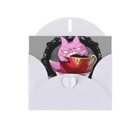 POEZJZW Wicked Fantasy - Tarjetas de Navidad de papel perlado, con sobres blancos, tarjetas de agradecimiento, boda, día de San Valentín, 10 unidades