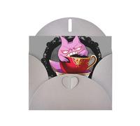 POEZJZW Wicked Fantasy - Tarjetas de Navidad de papel perlado, con sobres grises, tarjetas de agradecimiento, boda, día de San Valentín, 10 unidades