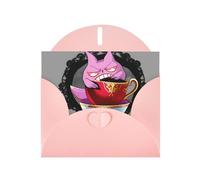 POEZJZW Wicked Fantasy - Tarjetas de Navidad de papel perlado, con sobres rosas, tarjetas de agradecimiento, bodas, día de San Valentín, 10 unidades