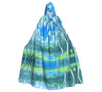 POEZJZW Willows On The Waterfront - Disfraz de capa con capucha para adultos, hombres y mujeres, sudaderas de Navidad, disfraces de cosplay