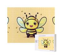 Poezjzw Yellow Bee - Rompecabezas clásico para adultos, 500 piezas, rompecabezas de madera moderno para decoración del hogar, juego intelectual, 52 x 38 cm