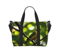 Poezjzw Yellow Bluebird - Bolsa de viaje para fin de semana, bolsa de mano para mujer, bolsas de hospital para trabajo de parto y parto, bolsa de equipaje nocturna, color negro, talla única, Negro,