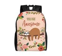 POEZJZW You Are Awesome - Mochila informal con diseño de perezoso para el colegio, para el día de las mujeres y deportes, bolsa de viaje para laptop
