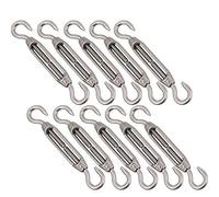 POFET 10 piezas M4 acero inoxidable 304 gancho & gancho cuerda de alambre, fuerte tensión, kit de hardware de tensión para cuerda de alambre tensión resistente