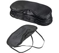 POFET 10 Piezas Máscara de Ojos Súper Suave Para Dormir, Antifaz Par Dormir para Hombres Mujeres, Dormir Máscara, para Viajes, Descanso, Sueño Nocturno (Negro)