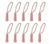 POFET 10 tiradores de cordón con cremallera para extensión, color marrón