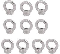 POFET 10 tuercas de ojo de elevación DIN582 de acero inoxidable M6-316, pernos de tornillo, anillo de cuerda de cable marino, tuerca de elevación marina para cable