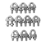 POFET 10 unids M10 304 acero inoxidable U abrazaderas cable clip abrazadera para cables cables e industria envío hogar