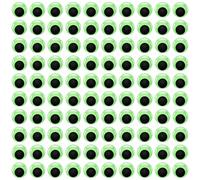 POFET 100 Ojos saltones Que Brillan en la Oscuridad, Ojos saltones autoadhesivos, adecuados para Manualidades, Actividades de Halloween (0.315 in)