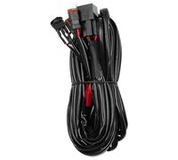 POFET 12 Voltios DC Kit de cableado de luz antiniebla, Kit de cableado para barra de luz led, lámpara trabajo led, LED Arnés de encendido/apagado de relé de fusible