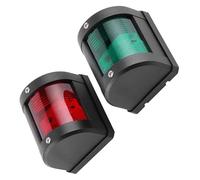 POFET 2 Luces de navegación para Barco, Luces de Anclaje para Barco Plegables,luz de señal Impermeable para Todo Tipo de Clima,Luces de Advertencia de navegación Rojas y Verdes de 360 Grados