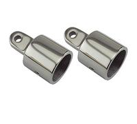 POFET 2 piezas 22 mm acero inoxidable 316 yate barco deslizante, accesorios de toldo, cúpula marina del extremo del ojo accesorios de hardware