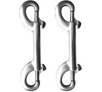 POFET 2 piezas de 100 mm-316 acero inoxidable doble extremo perno broche gancho gancho doble extremo Snap disparador cadena de buceo clips para cubo de agua/correa para perro /correa garaje
