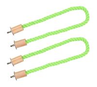 POFET 2 Piezas de Cuerda de cáñamo para pájaros, Columpio, Percha para pájaros, afilador de Garras para Loros, Perchas para Escalar, jaulas para pájaros, Accesorios para Loros, periquitos(Verde)
