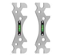 POFET 2 Piezas Llave para Baño, Herramienta para Llave de Ducha, Llaves Angulares Curvas Autonivelantes, Llave Angular Multifuncional con Tornillos Hexagonales de 8/10/12/23/24 mm