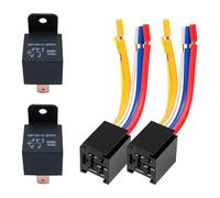 POFET 2 Piezas Relé 12V 80A 5 Pines, Relé de Automóvil Relé de Automóvil 12V SPDT Enchufe de Relé 5 Cables para Automóvil, Motocicleta, Camión Relé de Automóvil SPDT Relé de Automóvil de 12V
