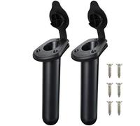 POFET 2 soportes de plástico para caña de pescar y cubierta de tapa, herramienta de accesorios para aparejos de pesca, kayak, canoa, barco, asas de transporte montaje lateral
