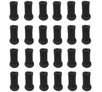 POFET 24 unids silla pierna calcetines muebles pierna calcetines de punto muebles tapas antideslizante silla patas piso protectores silla pies silla negro
