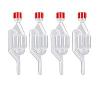 POFET 4 Piezas de esclusa de Aire para fermentación, esclusa de Aire para elaboración de Cerveza, válvula de fermentación de plástico, esclusas de Aire para fermentación de Cerveza casera