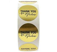 POFET 500 etiquetas de papel kraft hechas a mano con amor redondo para hornear, etiqueta autoadhesiva para decoración de fiestas, bodas o regalos de cumpleaños