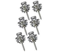 POFET 6 cerraduras para correa de guitarra, botones de metal para correa de guitarra, cierre de liberación rápida, con tornillos de montaje para guitarra acústica eléctrica, repuesto de color plateado