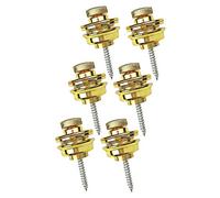 POFET 6 cerraduras para correa de guitarra, botones de metal para correa de guitarra, cierre de liberación rápida, con tornillos de montaje para reemplazo de guitarra acústica eléctrica, color dorado