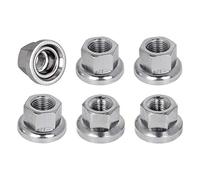 POFET 6 tuercas de rueda de eje M10, repuesto de tuercas de rueda de bicicleta, tuerca de eje de brida grande M10 para bicicleta de montaña y ciclismo